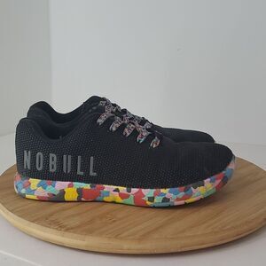 NOBULL Project Outwork Black Wild Crossfit Training Shoes Men's 5.5 Women's 7